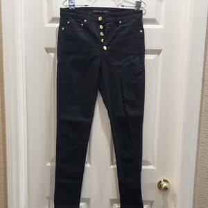 Michael Kors Black Jeans with Gold Accents
